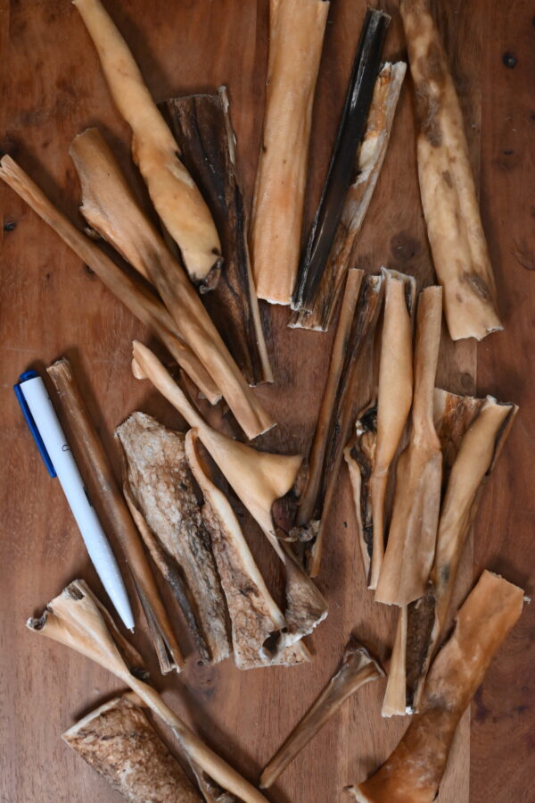 Hertenkophuid strips – ca. 15 cm (250 g)
