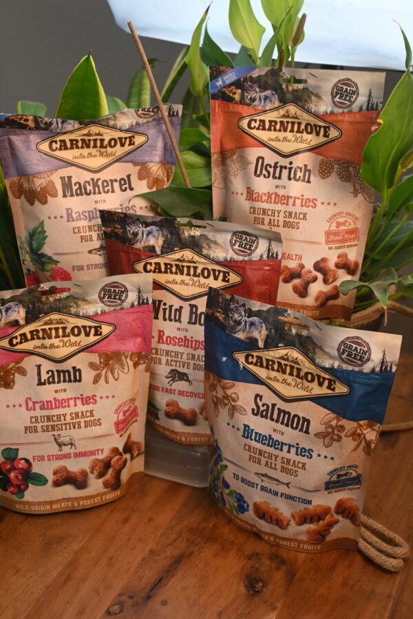 Zalm en Bosbessen Crunchy Snack 200g - Carnilove