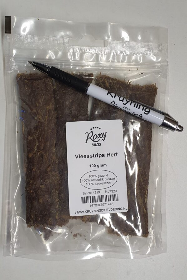 Hert Vleesstrips 100g - Kruyning