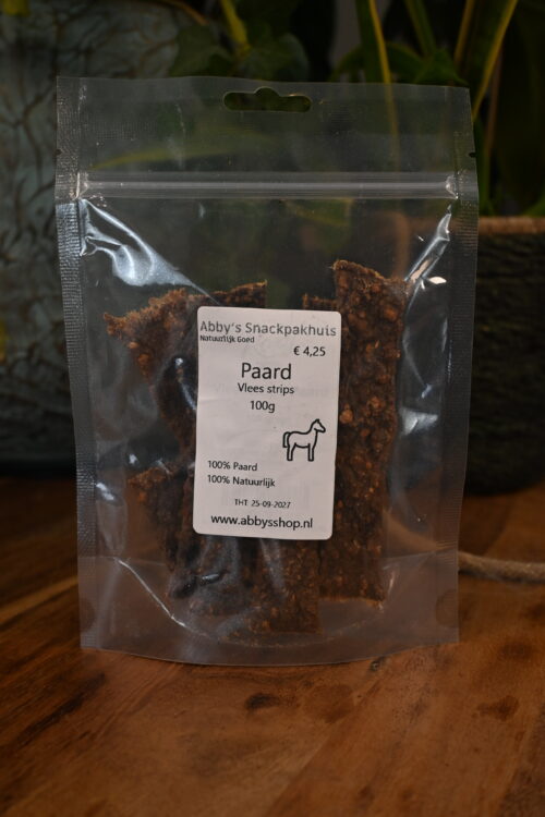 Vlees strips Paard Paard Gedroogde Vleesstrips 100g