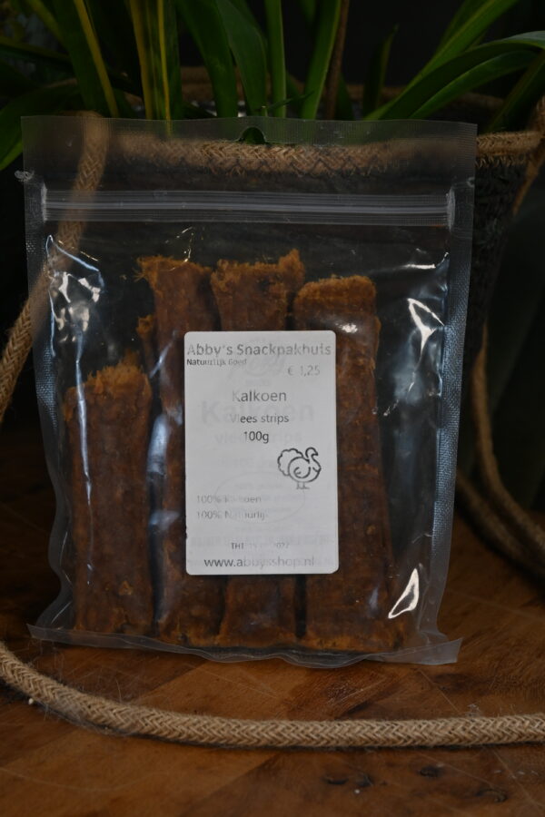 Vleesstrips kalkoen Kalkoen Gedroogde Vleesstrips 100g