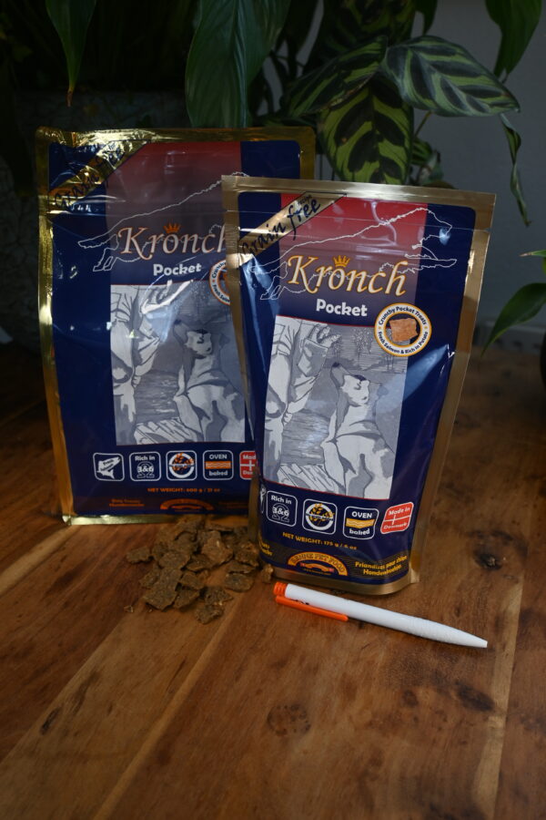 Kronch pocket 175 Zalmsnack hond 175g Lakse Kronch Pocket