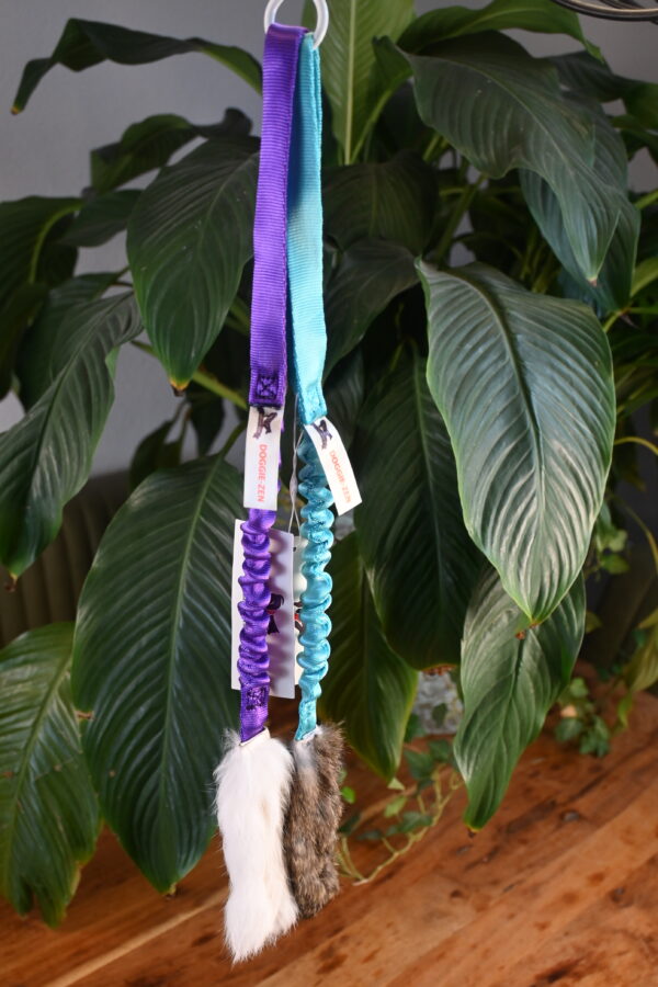 Bungee ­speeltje met konijnenbont 50 cm