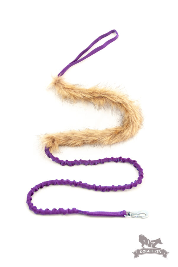 Bungee hondenspeelriem 180 cm met imitatiebont