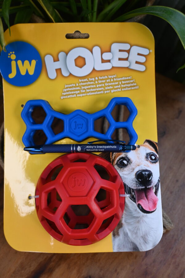 JW-Hol-EE-Duo JW Hol-EE Gatenbal Duo – multifunctioneel hondenspeeltje